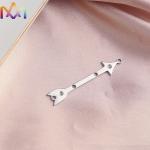 38x8MM SS Sideways Arrow Pendant Custom Engraving Charms