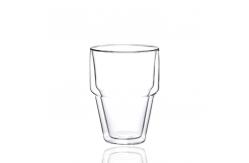 China ODM 323ml Double Walled Insulated Coffee Glass Cups supplier