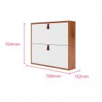 Tipping 2 Drawer Horizontal Shoe Rack Storage Organizer Metal Shoe Cabinet for sale
