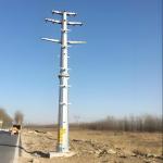 110KV 4-Circuit Overhead Line 460Mpa Hot Dip Galvanized Transmission Steel Pole for sale