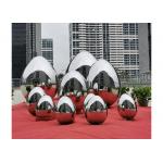 Modern Art Decorative Stainless Steel Egg Sculpture Mirror Polished for sale