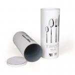 Airtight Fork Packaging Tube Paper Composite Cans Plastic Cap Custom Printing for sale