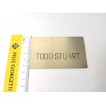 Custom 89x54x0.8mm Silver Brushed Laser Cut Logo Engraved Metal Business Card for sale