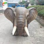 Car Rideable Animatronic Elephant Equipment For Amusement Park for sale