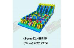 China Large  3lanes Children Fun Park Inflatable Slide Playground supplier