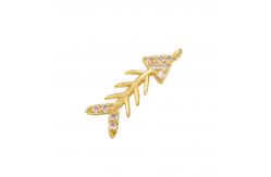 China Zircon Fish Bone Charm supplier