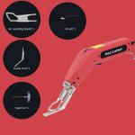 Controllable Temperature Rope Fabric Heat Knife With Arc Welding Blade for sale
