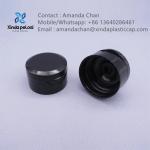 Cosmetic Flip Top Caps Plastic Spray Bottle Cap Shiny Black Plastic Snap Top Cap for sale