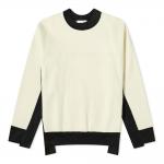 Men Fleece Crew Neck Sweatshirt Loose Fit Paneled Long Sleeve Sweatshirt for sale