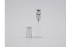 China 10CC Exquisite Mini Glass Perfume Tester Bottle  With Silver Aluminum Spray Pump supplier
