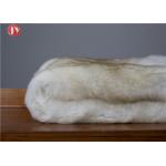 Soft Cream Rabbit Throw Faux Fur Blanket Rectangular Winter Custom Logo