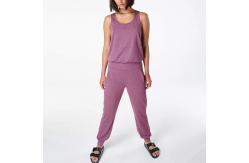 China Athletic Womens Loungewear Set Womens Workout Jumpsuit With Side Pockets supplier