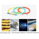 LC / UPC OM3 Optical Fiber Patch Cord , Blue Ground Simplex Fiber Optic Cable for sale