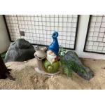 OEM / ODM Magnesium Oxide Garden Statue Gnome Riding On Turtle Statue