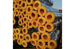 China 64kg/m3 Glass Wool Tube With Aluminum Foil Steam Pipe Insulation 25mm Thick supplier