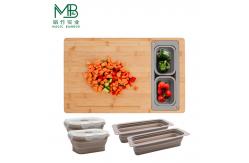 China Bamboo Kitchen Cutting Board With Built-In Sink And Storage Box supplier