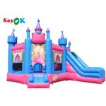 Waterproof Inflatable Bounce House Princess Frozen Carriage Bouncy Castle With Slide