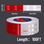Prismatic Grade ECE R104 DOT-C2 Conspicuity Red/White Reflective Tape Sticker For Vehicle Trailer Truck for sale