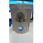 Logo Printed Grip Seal Bags / Kraft Paper Bag For Baking Blend With Window And k for sale