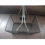 Neatly Kitchen Pantry Silver Mesh Baskets With Wooden Handles