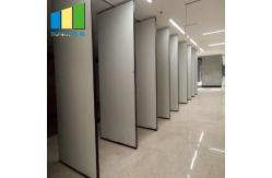 China UK Meeting Room Folding Soundproof Collapsible Partition Wall With Track And Roller System supplier