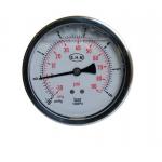 China 50mm White Aluminium Dials Gaseous Liquid-Filled Pressure Gauge With Glass Window for sale