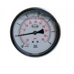 50mm White Aluminium Dials Gaseous Liquid-Filled Pressure Gauge With Glass Window for sale