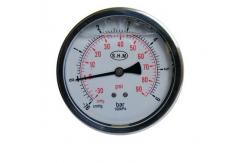 China 50mm White Aluminium Dials Gaseous Liquid-Filled Pressure Gauge With Glass Window supplier