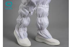 China ESD 0.5cm Mesh Stripe Cleanroom Boots Anti Static Dust Free supplier