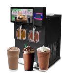 Electric 110V/60Hz Cocktails Margarita Granita Smoothies Cappucinos Slush Smoothie Machine With Led Light Box 2 Tank for sale