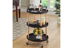 China 3 Tier Plastic Kitchen Vegetable Rack Storage Cart Household supplier