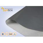 Plain / Twill PU Coated Fiberglass Fabric For Curtain Fabric Fire Protection 0.21mm Thickness Compensator Cloth for sale