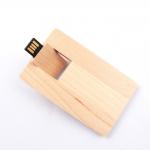 CMYK Print 16GB 32GB 64GB Maple Flash Drive Wooden Card USB UDP Chips Inside for sale
