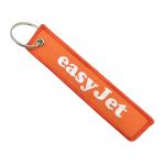 EasyJet Co Branded Aviation Tag Keychain Anti Rust Metal Ring Laser Engraving for sale