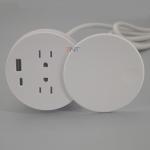 BOENTE High Quality 4.92 Ft Cord US Power And USB-A And USB-C White for Sofa Recessed Switch Table Socket Factory for sale