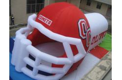 China ustom inflatable football tunnel , giant inflatable helmet tunnel for promotion supplier