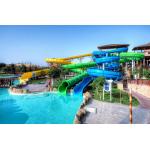 Water Park Playground Swimming Pool Games Water Fiberglass Spiral Slide Set for sale