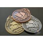 Custom Engraved 2D Model Medals Antique Gold / Silver / Copper Plating
