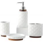 Custom White Ceramic Bathroom Set For Hotel Decor Shower Room OEM ODM for sale