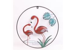 China Handmade Home Wall Hanging Decor Round Frame Owl, Flamingo, Bird. supplier