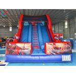Manufacturer PVC Inflatable Slide Spiderman Hero Inflatable Double Dry Slides for sale