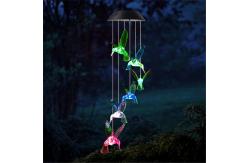 China Solar Changing Color Hummingbird Wind Chime supplier