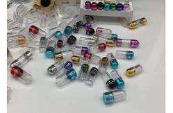China 56mm Purple Single Pill Container 1g Clear Empty Capsules supplier