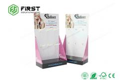 China Customized Logo Printing Recycled PDQ Cardboard Hook Counter Display Stand supplier