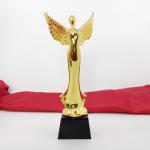 Resin Flying Figure 285mm height Music Award Trophy With Wings for sale