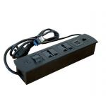Black aluminum panel  Desk Mount Power Modules & Flush in table electricl power outlet...