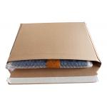 Corrugated 28pt 550gsm Kraft Mailing Box Self Sealing for sale