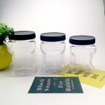 Sticker Label 350ml Small Plastic Square Jar For Snack Storage for sale