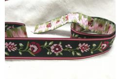 China Flower Pattern Elastic Shoe Bands , Jacquard Woven Elastic Band For Underwear Waistband supplier