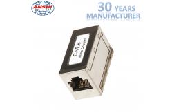 China RJ45 Cat6 Shielded Keystone Jack Metal Material Straight Through Install supplier